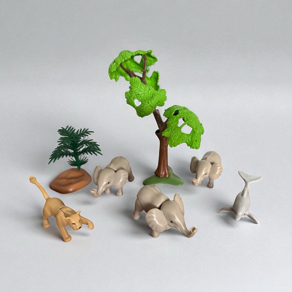 Set of  Playmobil Safari and Sea Animal Figures